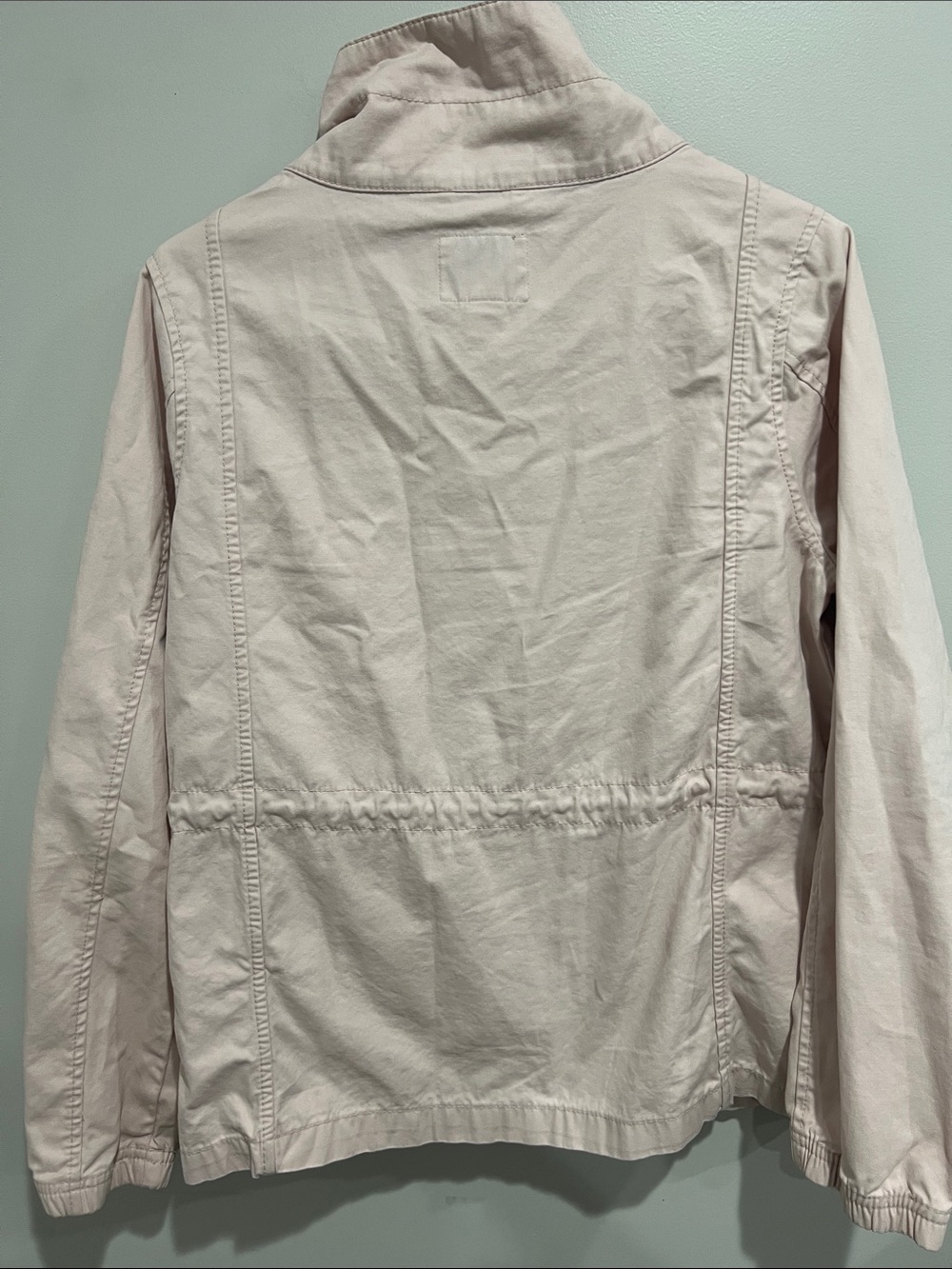 Old Navy Pale Pink Zip-Up Utility Jacket womens M - Picture 2 of 5